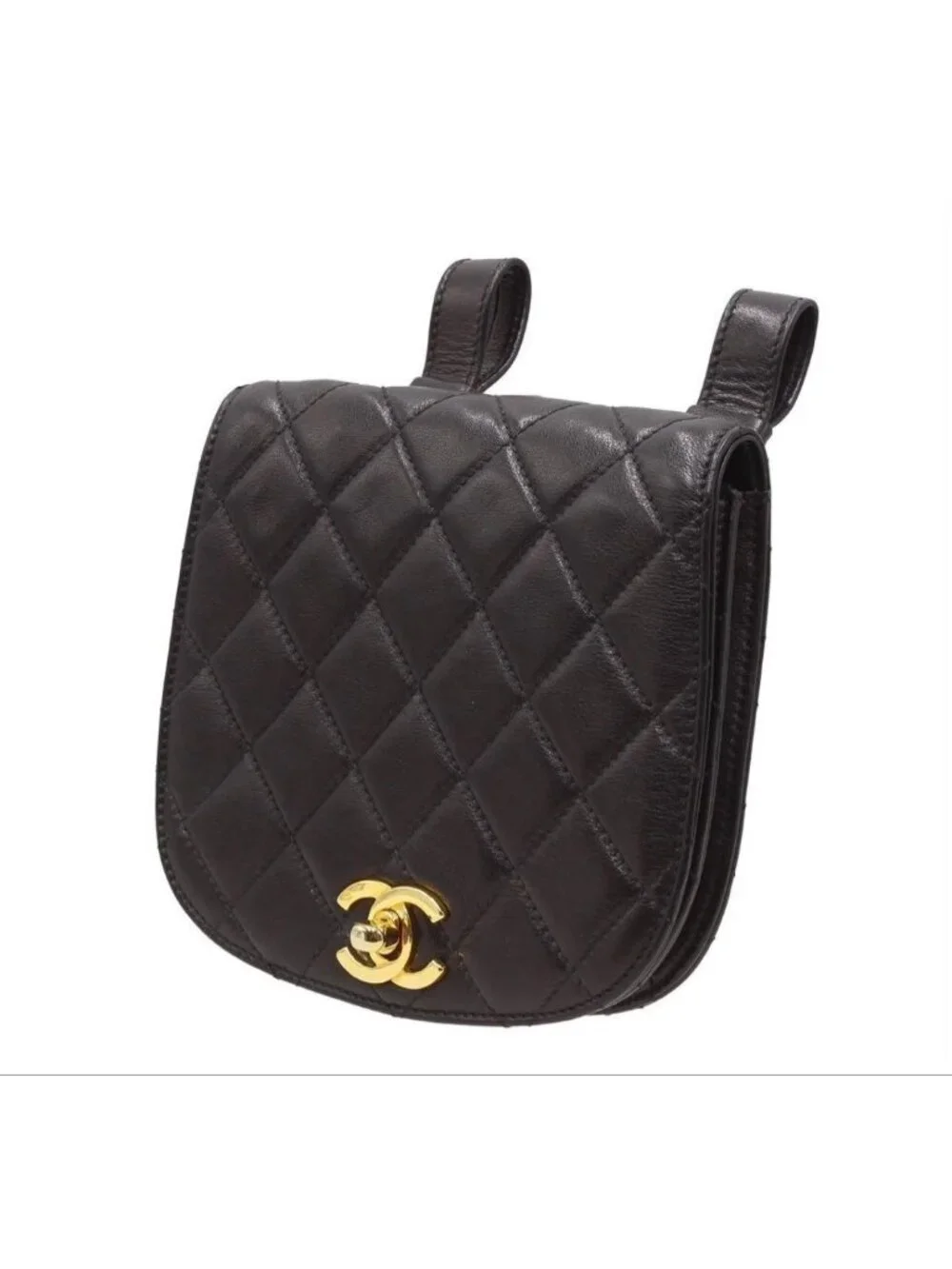 Chanel CC Logo Quilted Mini Waist Pouch